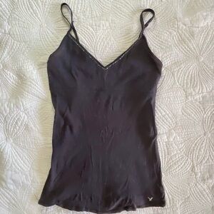 American Eagle Vintage Y2K cami grey beaded tee